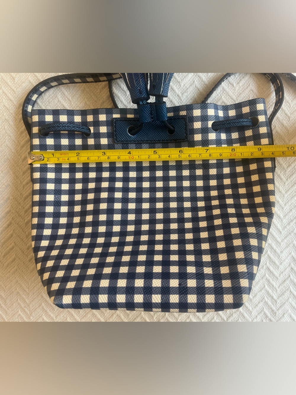 J Crew Gingham Bucket Bag - Picture 4 of 17